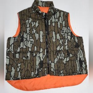 (#13) TREBARK Camouflage Vest with Orange Lining